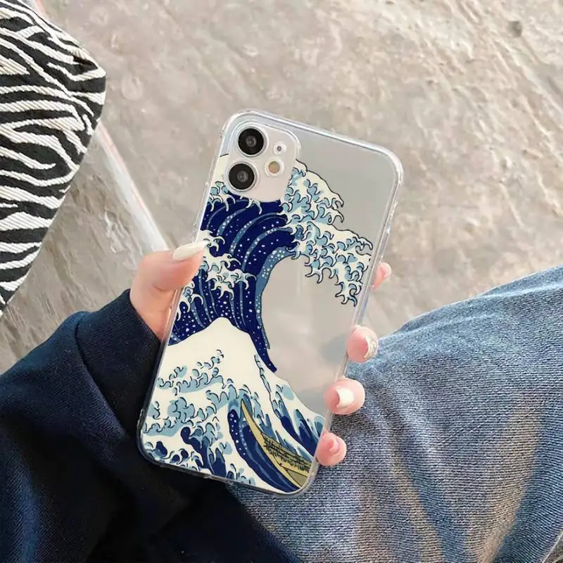 

The Big Wave of kanagawa Phone Case Transparent for iPhone 11 12 mini pro XS MAX 8 7 6 6S Plus X 5S SE 2020 XR