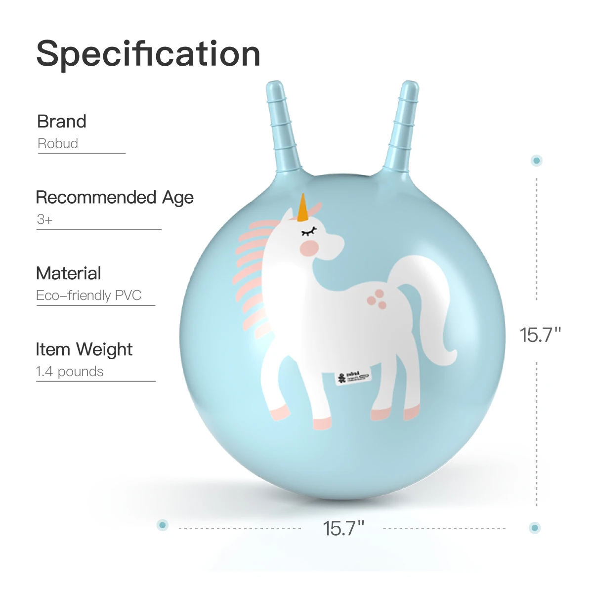 Robotime Kids Space Hopper прыгающие шары надувные шарики с ручкой насос образовательная