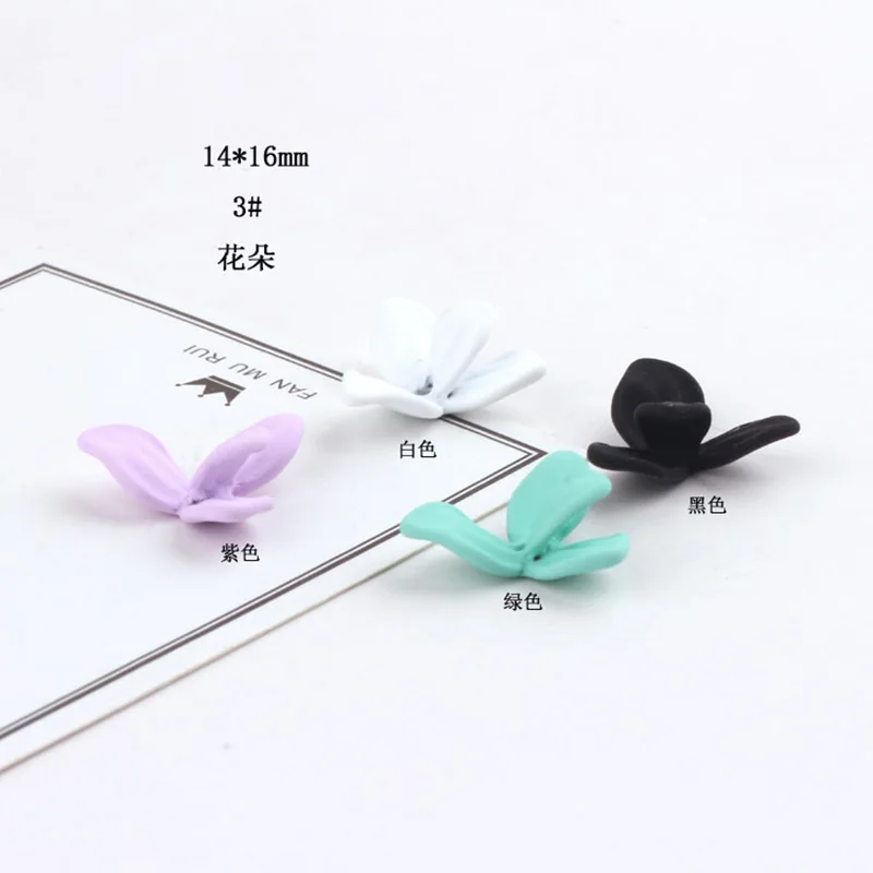 10pcsButterfly Statement Earrings Fashion Diy Jewelry Accessories Drop Oil Spray Flower Alloy Korea for Women Material Pendant | Украшения