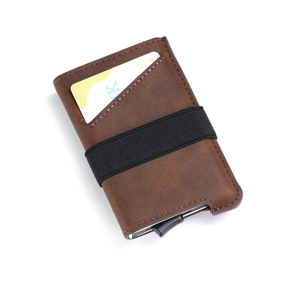 Rfid мужской держатель для карт кошелек Ретро стиль короткий 2019 тонкие кожаные