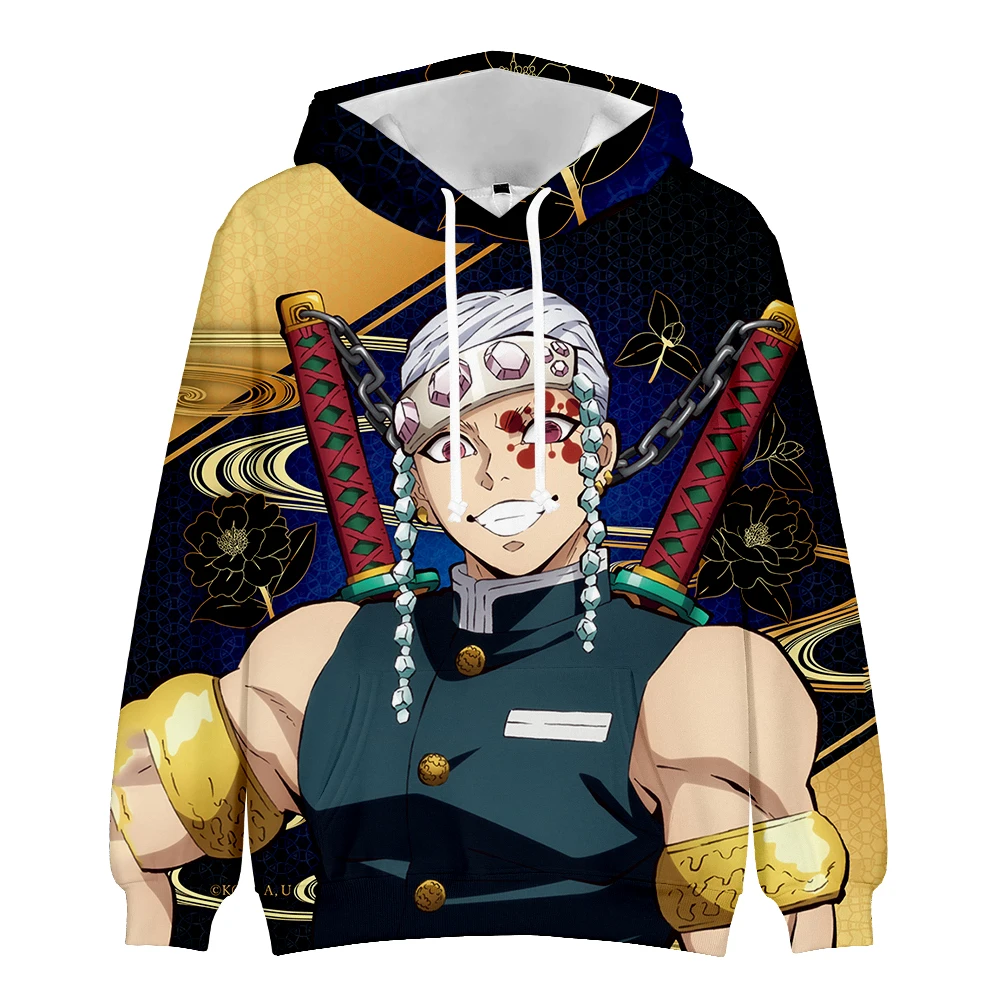 

3D printing comics Kimetsu no Yaiba hoodie sweatshirt men and women autumn and winter fashion casual hedging streetwear