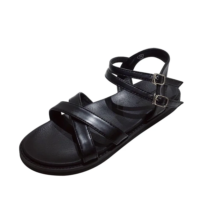 

Open Toe Low Sandals Woman Leather Shoes Muffins shoe 2021 Summer Suit Female Beige Clogs With Heel Peep Low-heeled Flat New Gir