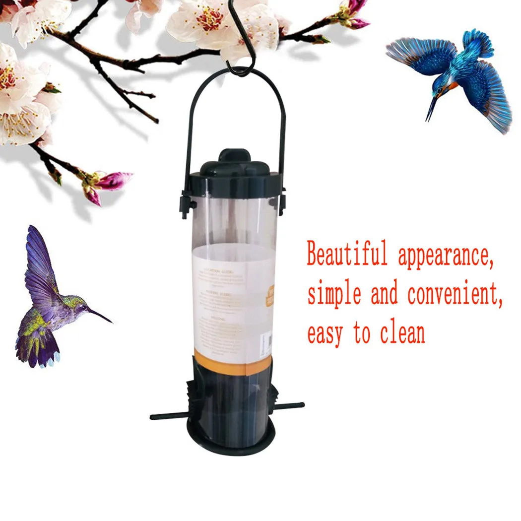 

Outdoor Bird Feeder Plastic Practical Wild 24*7.5cm 2XHanging Brand New