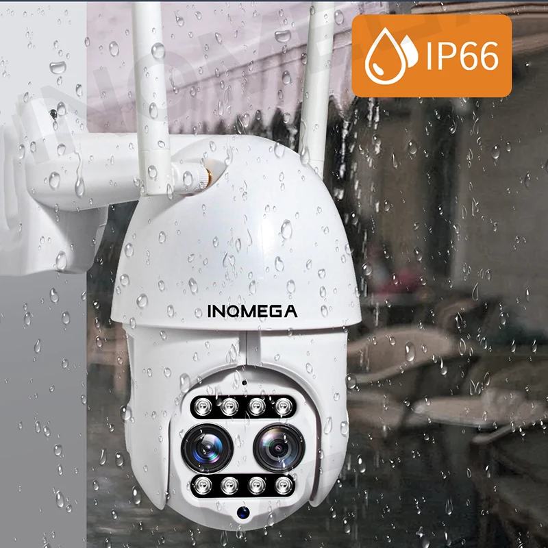 Камера видеонаблюдения INQMEGA Cloud 1080P с двумя объективами PTZ 4-кратный цифровой зум
