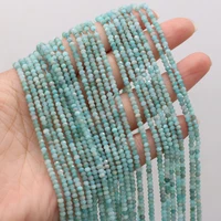 natural dark tianhe stone faceted beaded round shape beads for jewelry making diy necklace bracelet accessries 3x2mm