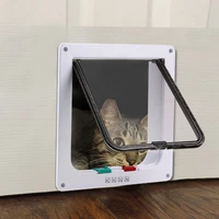 automatic lockable dog cat kitten door security flap door abs plastic sml animal small pet cat dog gate door pet supplies