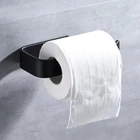 Акриловый держатель рулона для унитаза самоклеящийся в бумажные салфетки для ванной держателе черный отделка кухонный бумажный рулон держатель без сверла