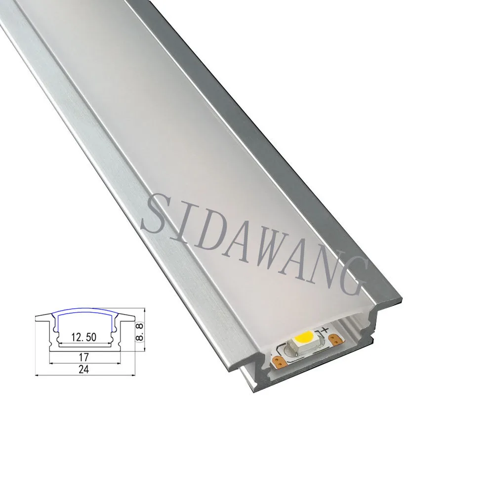 1 м супер тонкий 8 мм встроенный алюминиевый профиль для экструзии светодиодов