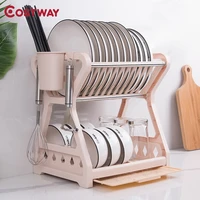 dish rack kitchen storage dishes and chopsticks plastic dish rack water filter rack household double layer kitchen rack water