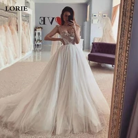 lorie sweetheart neck princess wedding dresses bead crystal sexy spaghetti straps boho bride dresses vestidos de novia 2021