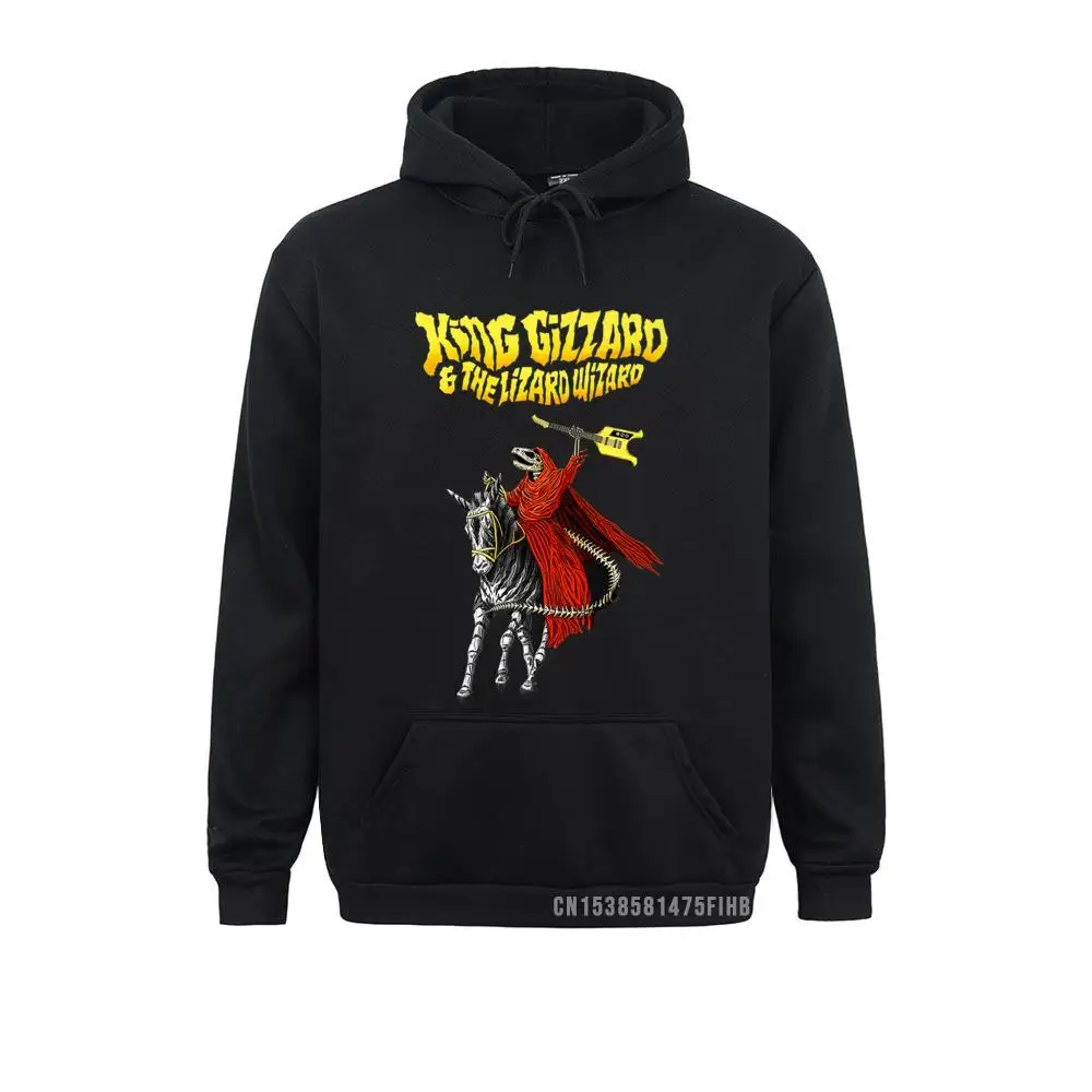 

King Funny Gizzard The Lizard Gift Wizard Premium Hoodie Fitted Men Sweatshirts Party Hoodies Simple Style Sportswears