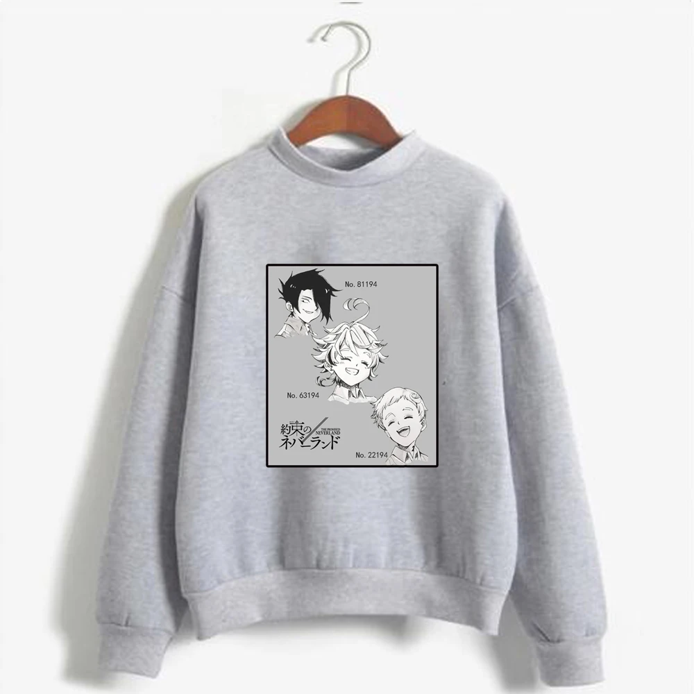 Толстовка унисекс с принтом &quotобещанный неверлэнд&quot забавная модная в стиле