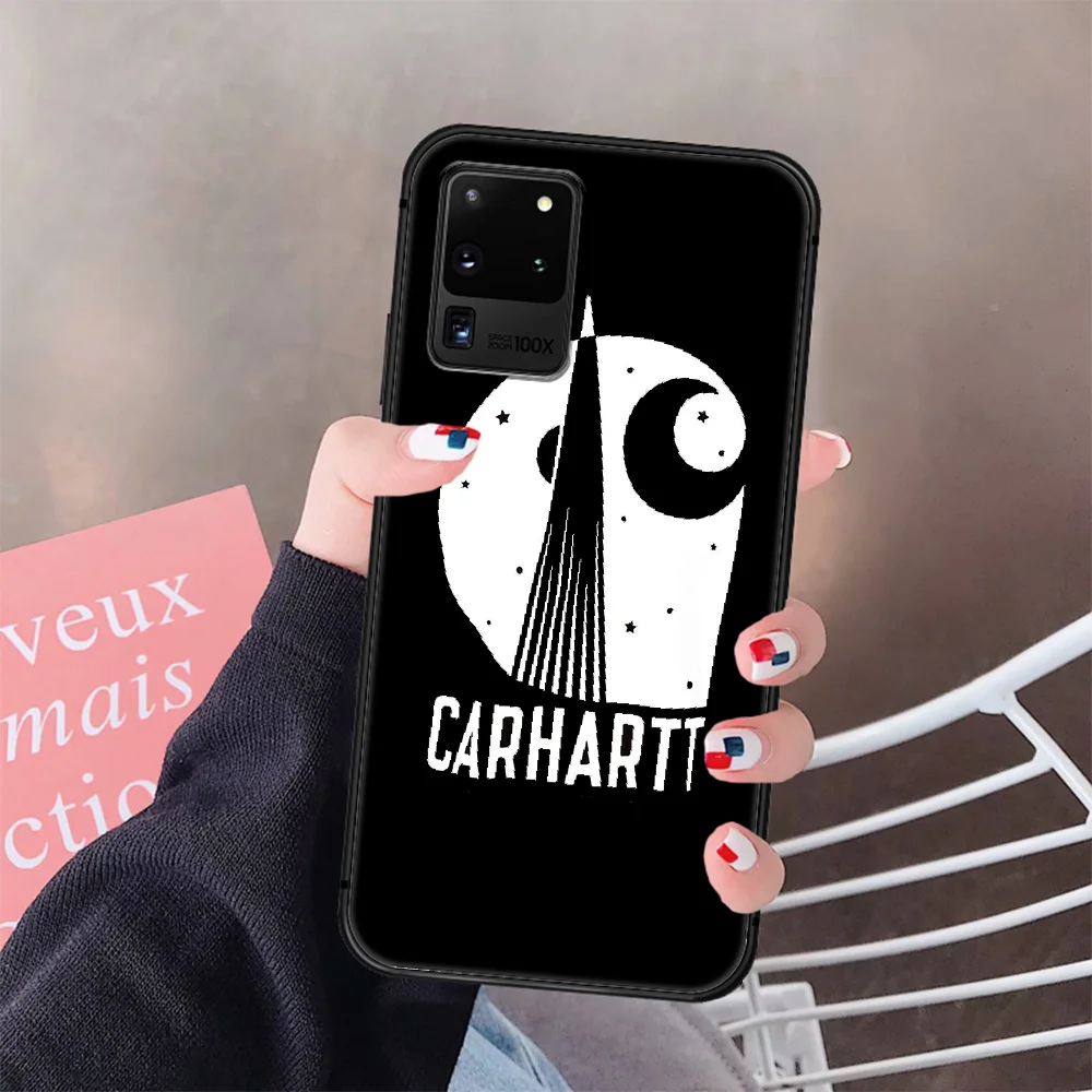 

Fashion Brand Carhartts Phone Case Cover Hull For Samsung Galaxy S 6 7 8 9 10 e 20 Edge Uitra Note 8 9 10 Plus black Hoesjes