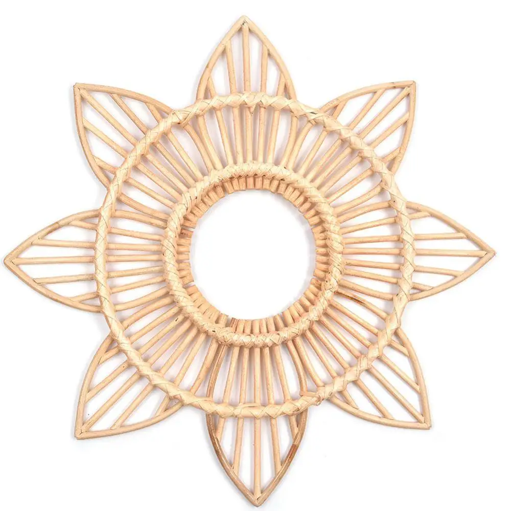 Рама для зеркала из ротанга в скандинавском стиле креативная подвесная