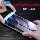 Новейшее УФ закаленное стекло для OnePlus 9 Pro Полное жидкое клеевое стекло One Plus 10 7 7T Pro Защитная пленка для экрана OnePlus9 стекло 9Pro 8