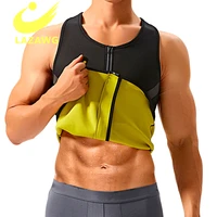 lazawg men neoprene sauna sweat vest workout waist trainer slimming shirt fitness tank top fat burner for weight loss corsets