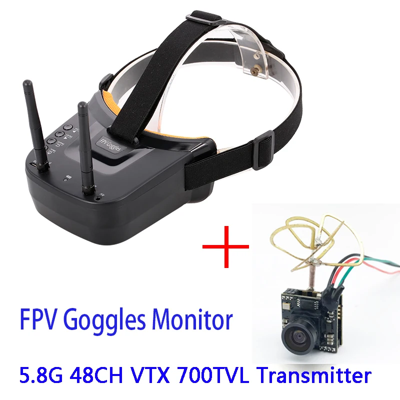 5 8G 40CH двойные антенны FPV очки монитор видео гарнитура HD с 200 мВт видеопередатчик