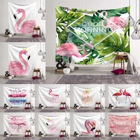 pink flamingo tapestry wall hanging 3d art printing home blanket decorations polyester beautiful wall carpet boho decor 150x200