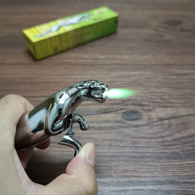 

Cool Creative Peculiar Jaguar Shape Inflatable Butane Lighter Cheetah Ornament Dropshipping Gift for Men Smoke Accesoires