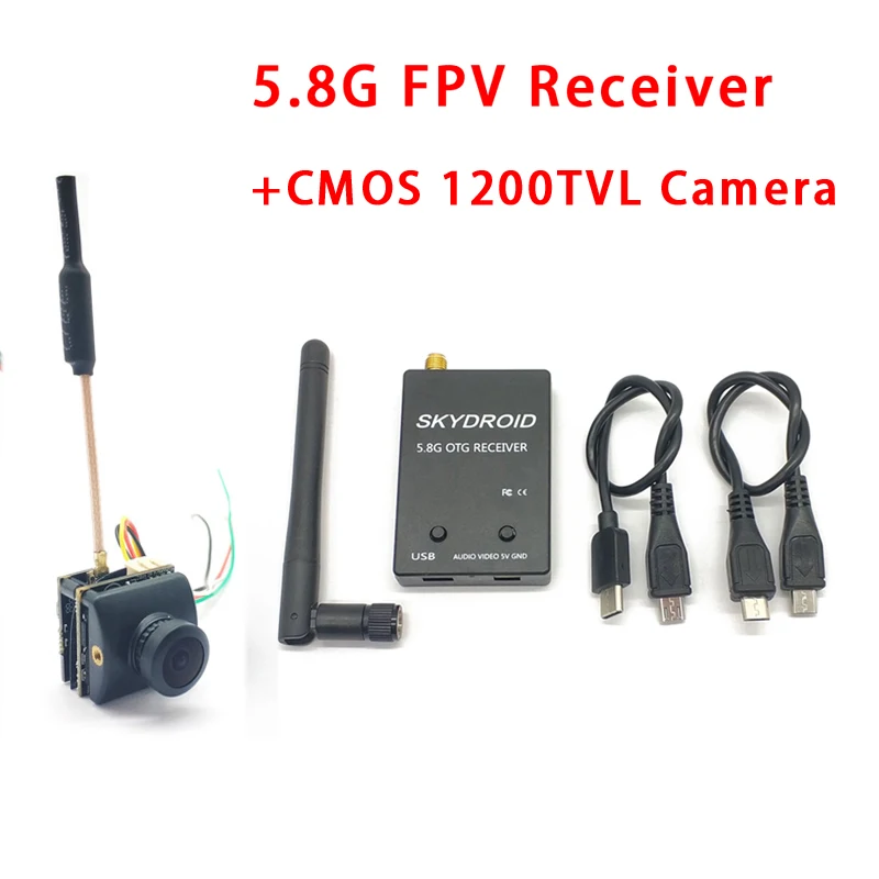 Приемник 5 8G FPV UVC передача видео OTG VR телефон Android с Cmos 1200TVL 1/3 дюйма COMS объектив 2 1 мм