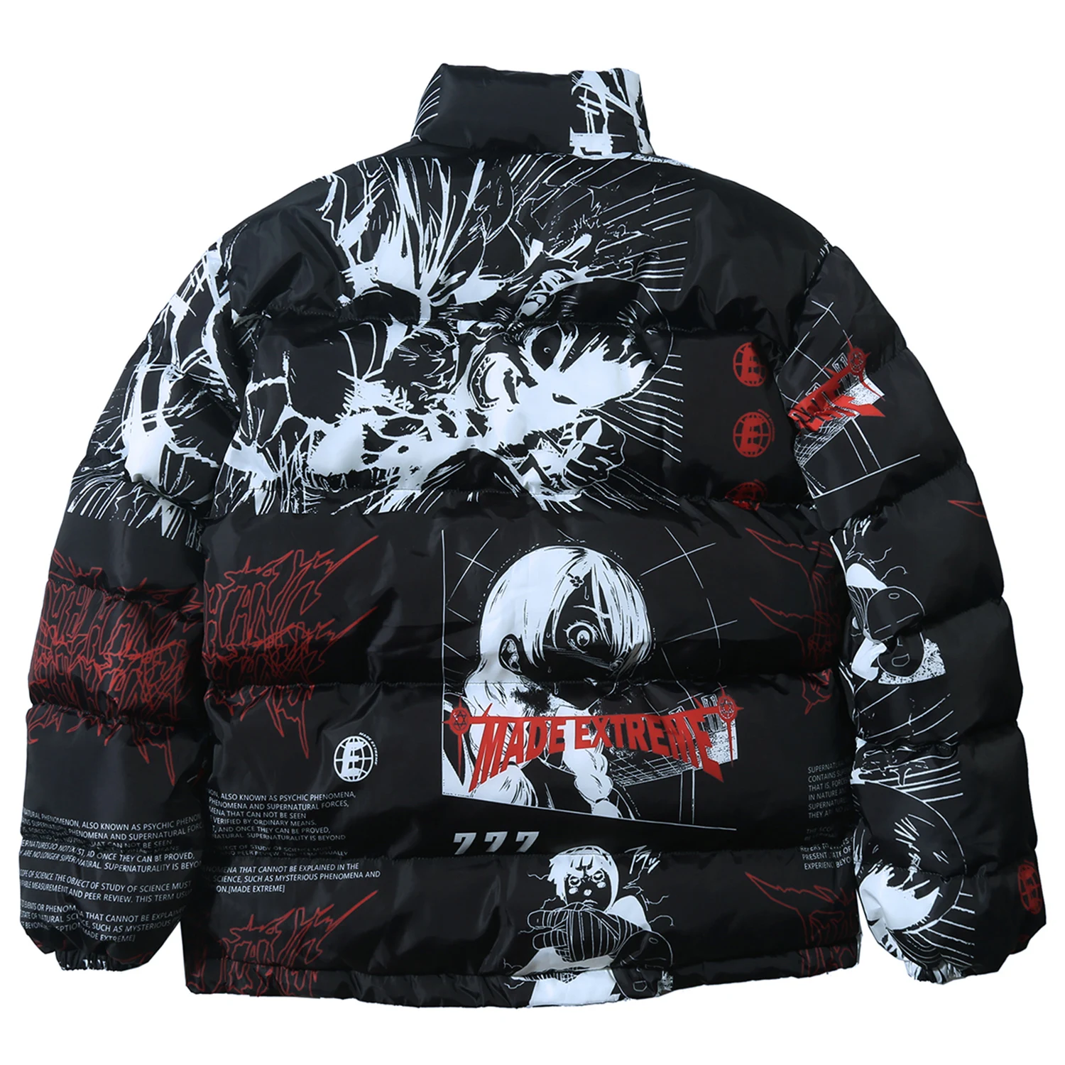 Парка мужская с мультяшным принтом Повседневная Теплая стеганая куртка в