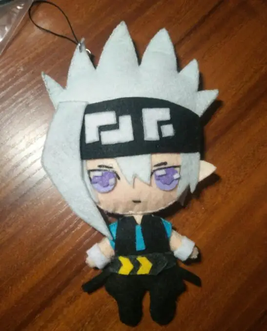 

Anime Aotu World Grey 12cm Soft Stuffed Toys DIY Handmade Pendant Keychain Doll Creative Gift