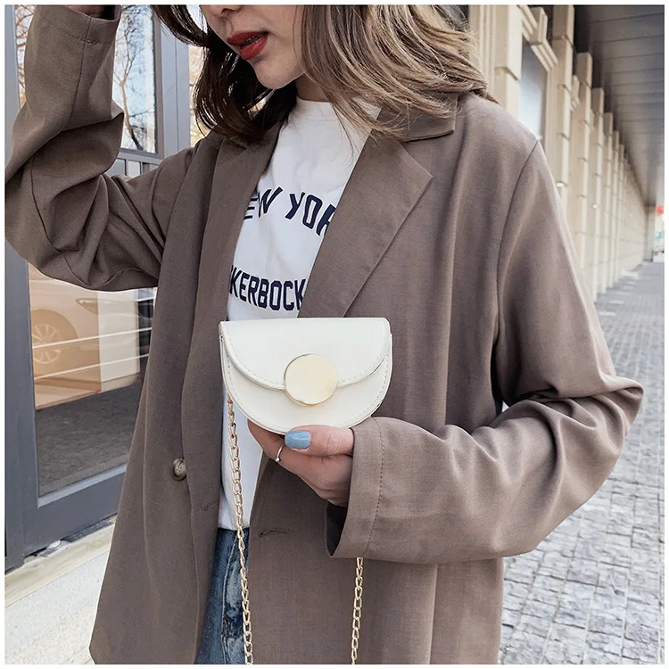 Summer saddle Messenger bag female crossbody Mini cute 2020 new trend chain shoulder women handbag |