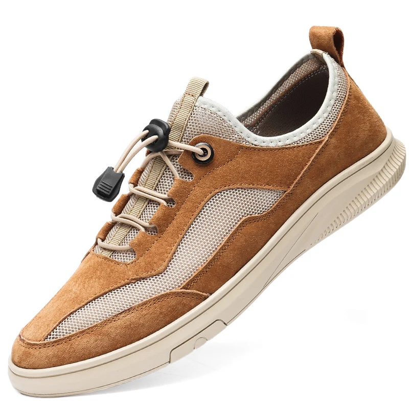 Кроссовки мужские из натуральной кожи дышащие сетчатые Повседневная модная