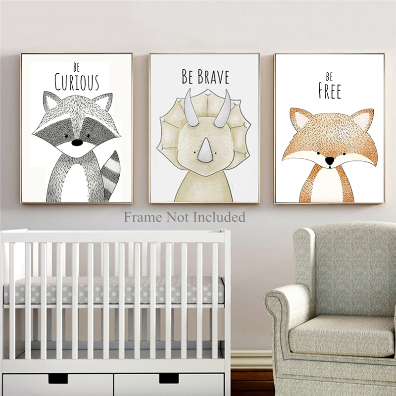 Декор настенный для детской комнаты с изображением лисы оленя Ежика | Дом и сад