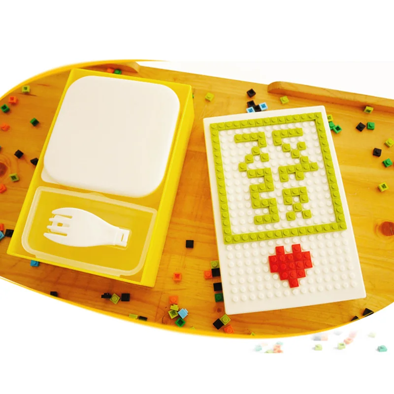 Строительные блоки DIY шаблон коробка частиц фигуры замка образовательные