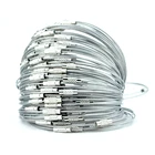 100 шт.лот, витой стальной трос, брелок, кабельная петля, брелок, цепи, винтовой браслет, ювелирный аксессуар, DIY шнуры 9 дюймов