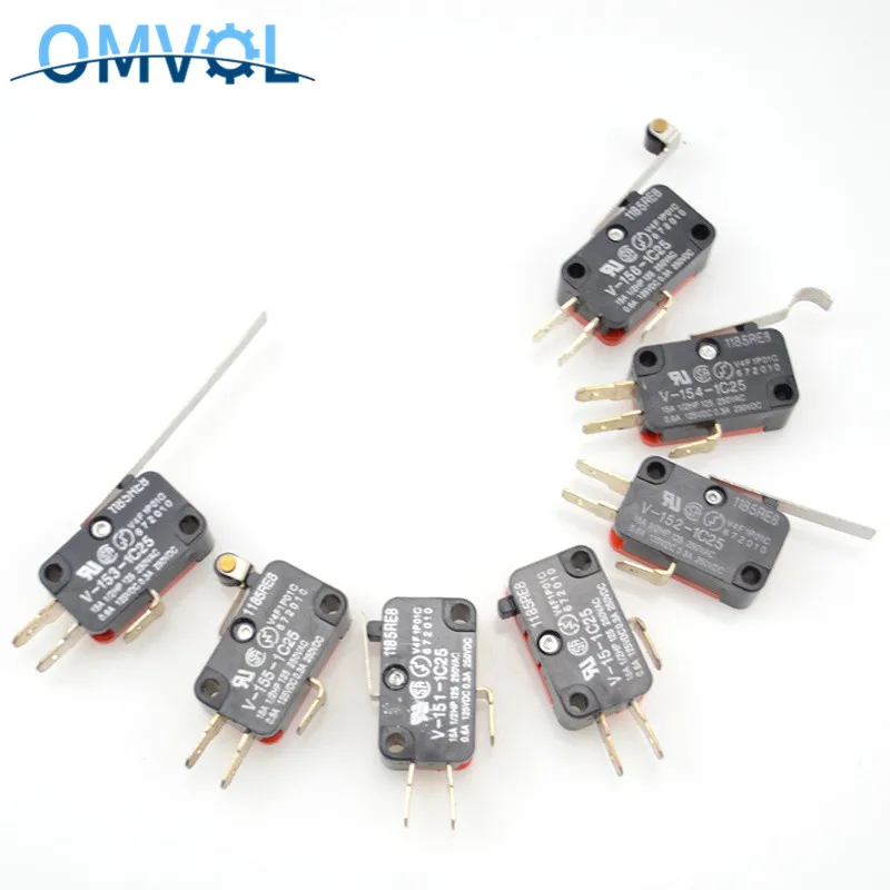 Микро концевой выключатель с Roller Lever V-15 V-151 V-152 V-153 V-154 V-155 V-156-1C25