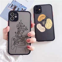 funny abstract sexy art women face lines phone cases for iphone 13 12 mini 11 pro max se 2020 6s 7 8 plus xr xs max x hard cover