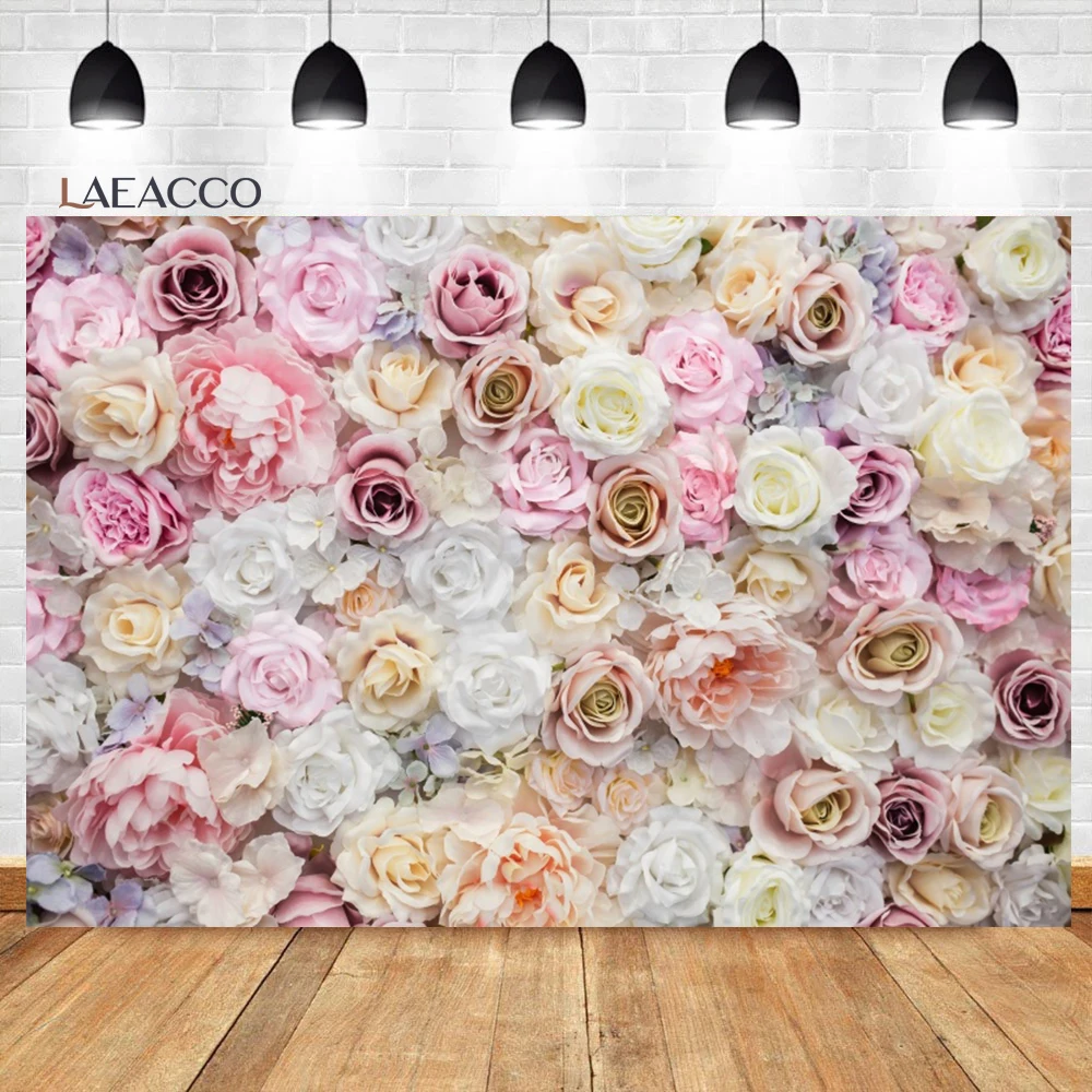 

Laeacco Wedding Photophone Floral Flowers Wall Princess Newborn Birthday Backdrops Photography Backgrounds For Photo Studio Prop