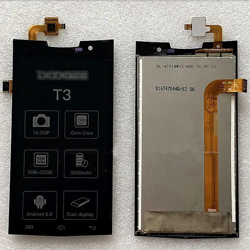 ЖК-дисплей 4 7 дюйма Для DOOGEE T3 + фотопанель цифровая Замена 1280x720P деталь телефона |