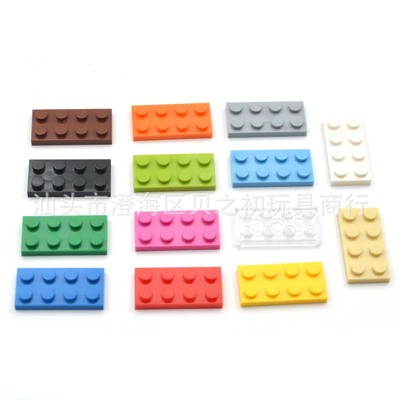 

100g Bulk Parts 2x4 Thin Bricks Building Blocks Plastic base Plate MOC Figure Model Assemble Educational Toys for Children 3020