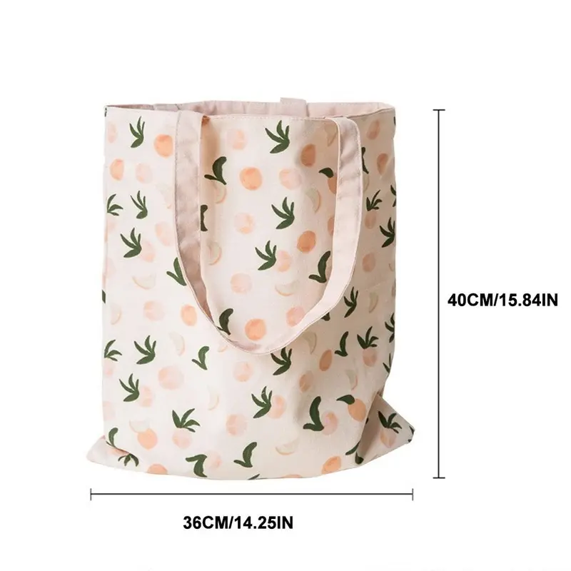

2021 New Millet wheat fabric double-sided dual-use Hand bag cotton and linen pocket handbag shopping bag storage bag grocery bag