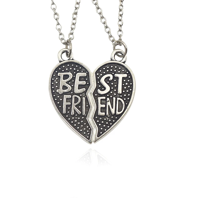 

2-pcs-set Best Friend Pendant Necklace Bff Good Friend Friendship Necklace Men's And Women's Jewelry Birthday Gifts