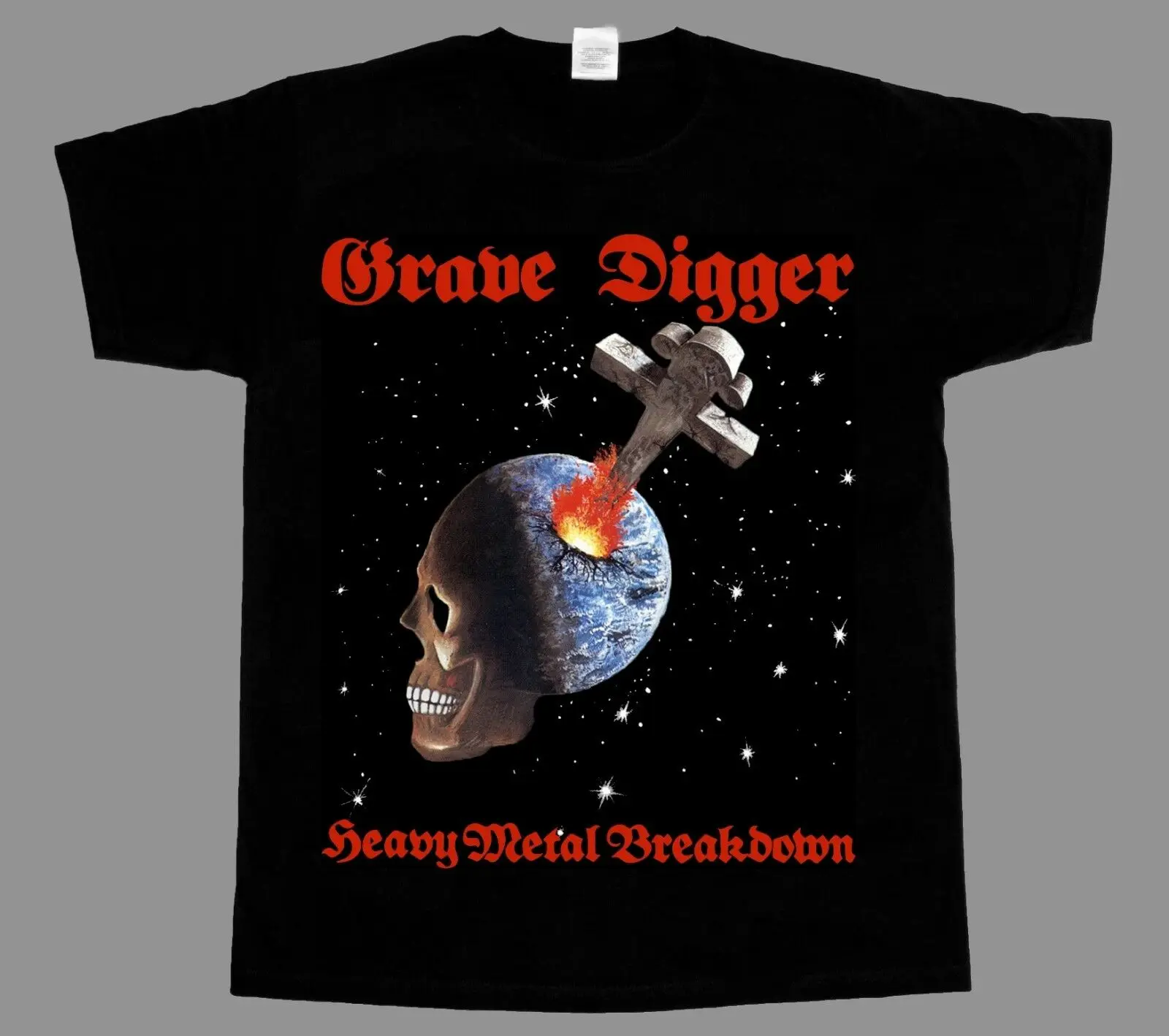 

GRAVE DIGGER HEAVY METAL BREAKDOWN 84 NEW BLACK T-SHIRT