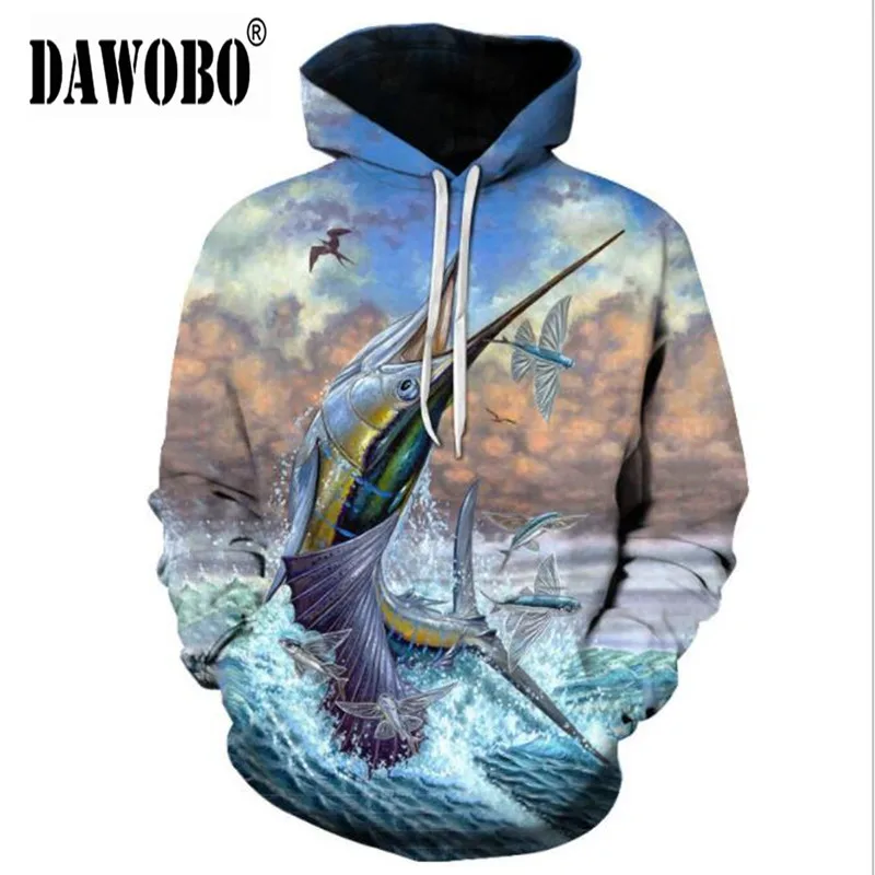 2021 Новое поступление тунец 3D цифровая печать рыбалка осень-зима Спорт на