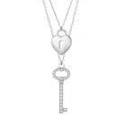 Цепочка с подвеской в форме ключа с кристаллами, набор цепочек золотого цвета, многослойное ожерелье-чокер, бижутерия для женщин