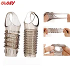 Удлинитель пениса, рукав, презервативы, многоразовое кольцо на член, увеличитель пениса, мужской t-усилитель, секс-игрушки на член для мужчин, интимные игрушки с зазубринами для ногтей