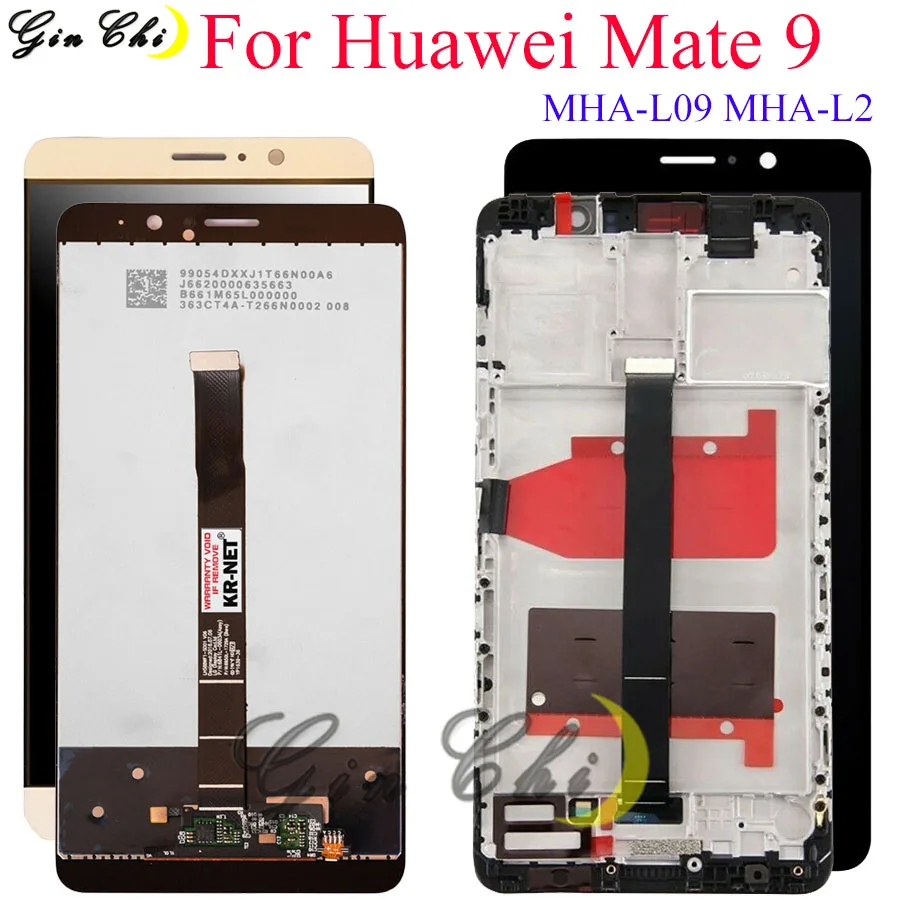 Оригинальный OEM для huawei mate 9 ЖК дисплей сенсорный экран с рамкой MHA L09 L29