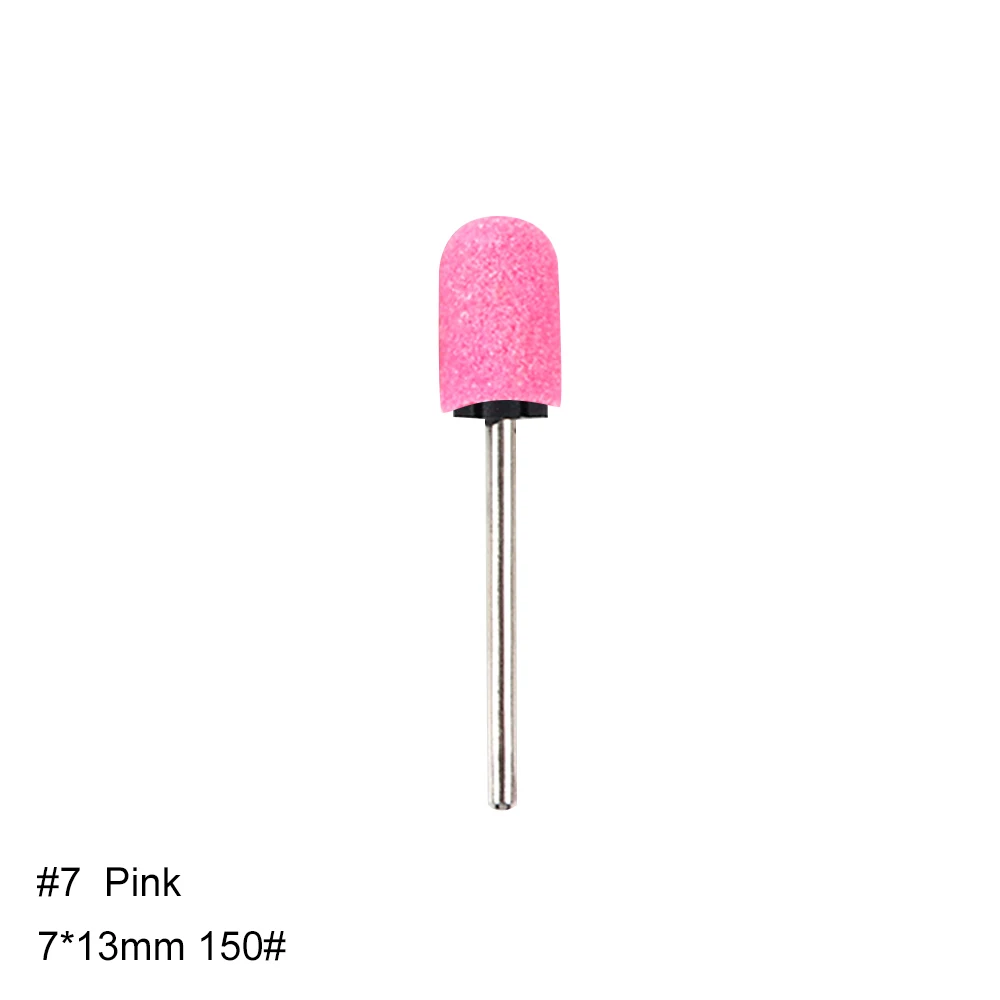 No.7 pink 1 шт. шлифовальные круги для ногтей Кепки 150 Grip Rubber станок фрезерный резак для удаление маникюра гель аксессуары для педикюра инструмент LA725-1 - Цвет: No.7 pink