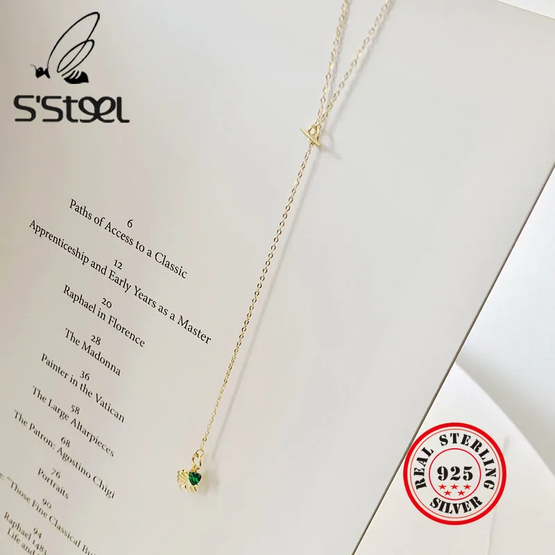 Женское ожерелье из серебра 925 пробы с фианитами|Ожерелья| |