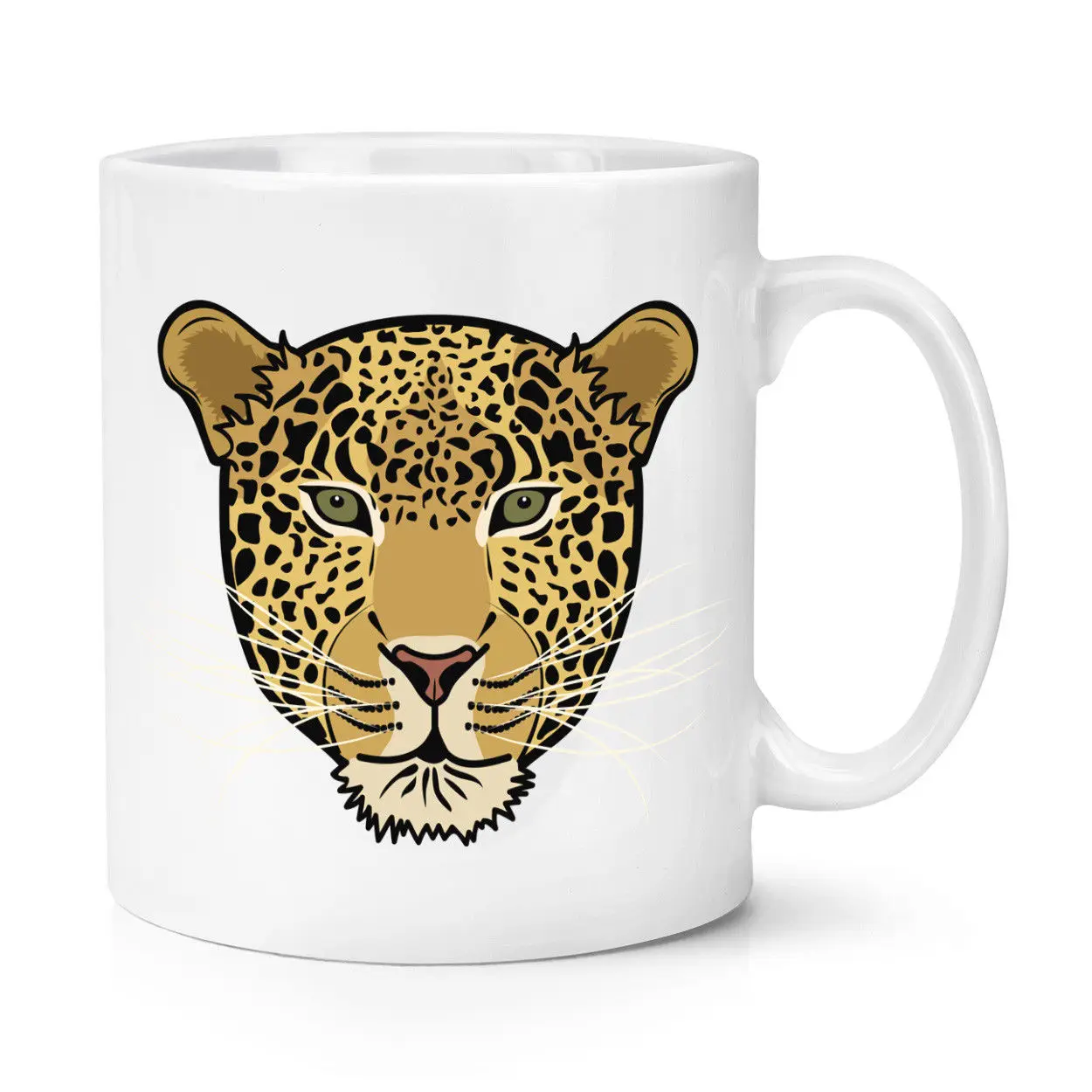Кружка с леопардовым лицом 10 унций забавная кофейная керамическая кружка