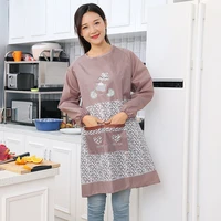 kitchen sleeve apron kitchen antifouling apron adult coverall cute long sleeve waterproof apron reverse wear womens aprons