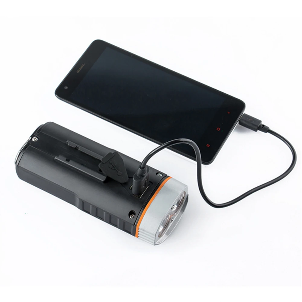 Велосипедный передний светодиодный фонасветильник с аккумулятором 2000 мАч