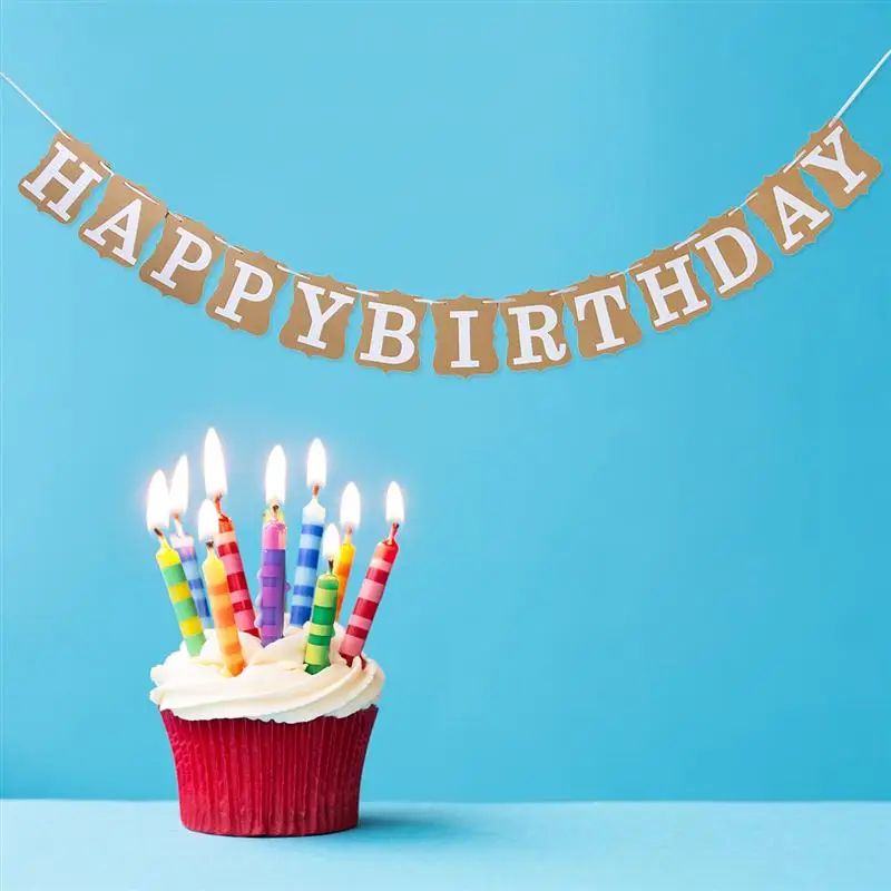 Винтажное украшение на день рождения бумажные флаги Детские сувениры вечерние