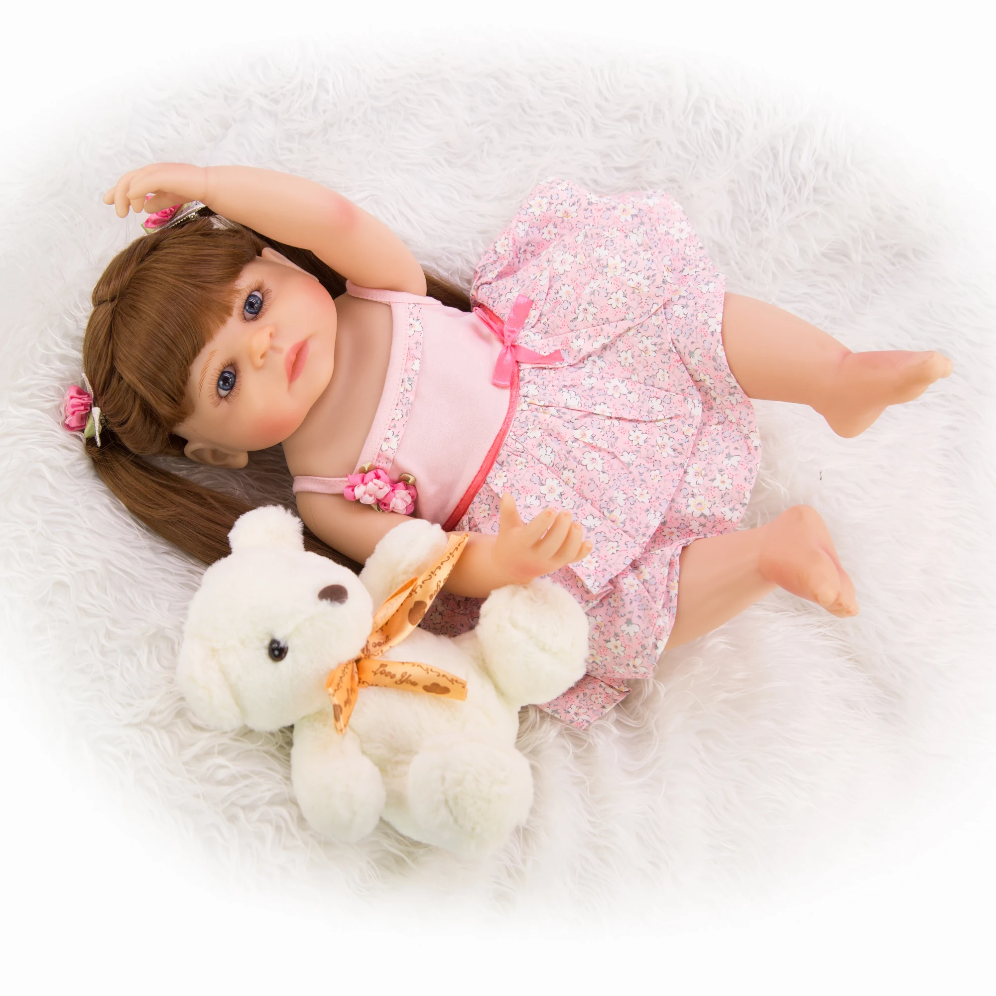 55 cm Silicone Full Body Reborn Doll For Wholesale Lifelike Baby Toy Gift Waterproof Kid Birthday Present Early Education | Игрушки и